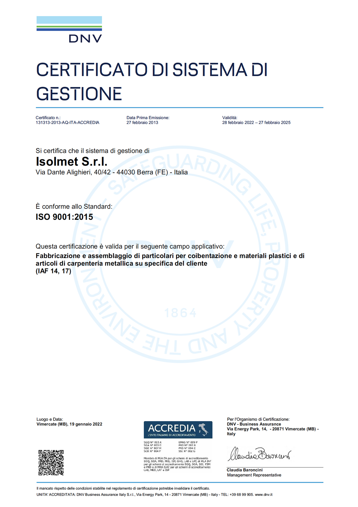 Certificazioni